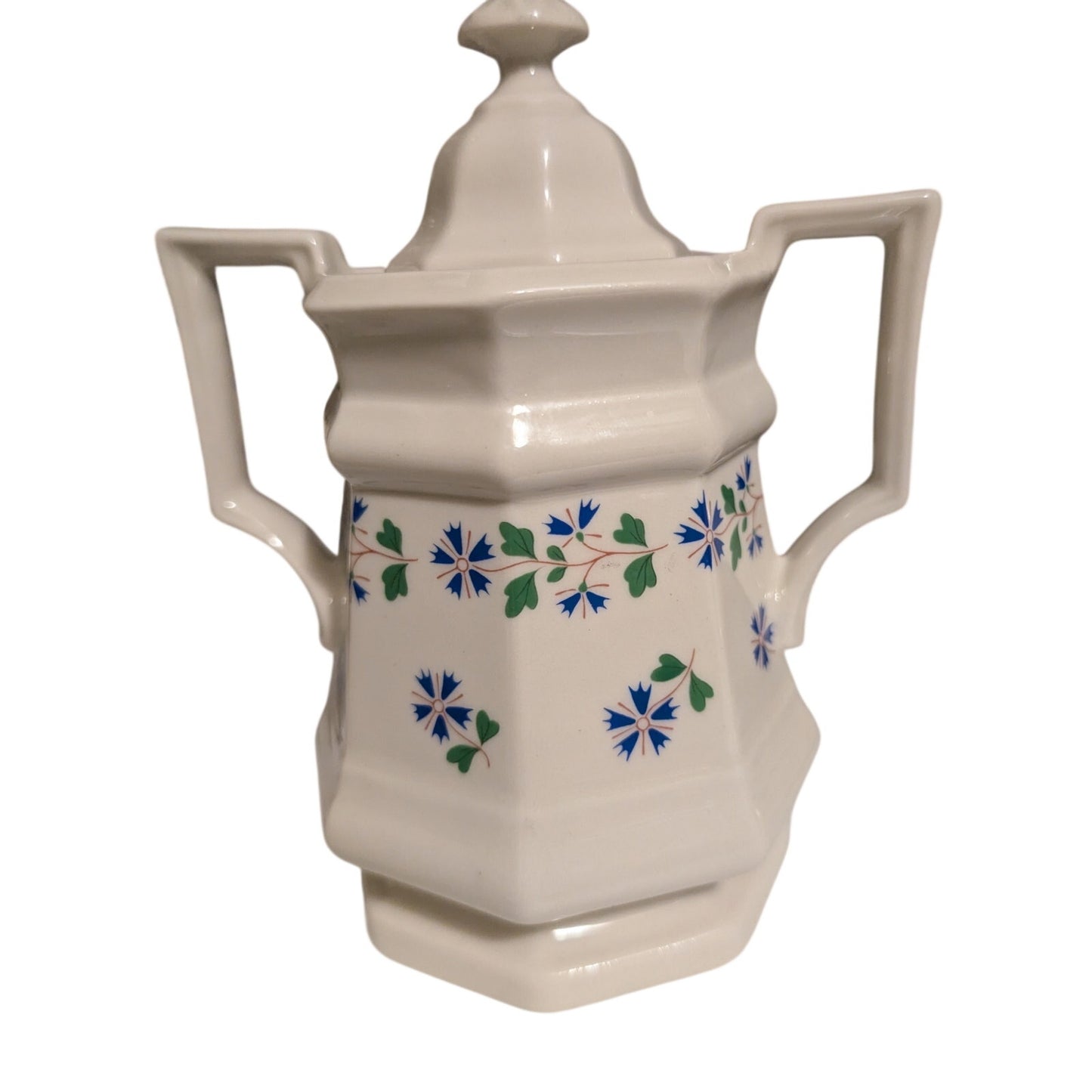 Iroquois 'Periwinkle' Museum China Henry Ford Museum Sugar W/ Lid