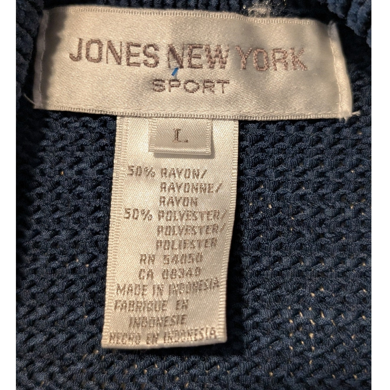 Vtg Jones New York Sport Teal Button Front Collar Pocket Cardigan Womens Sz L