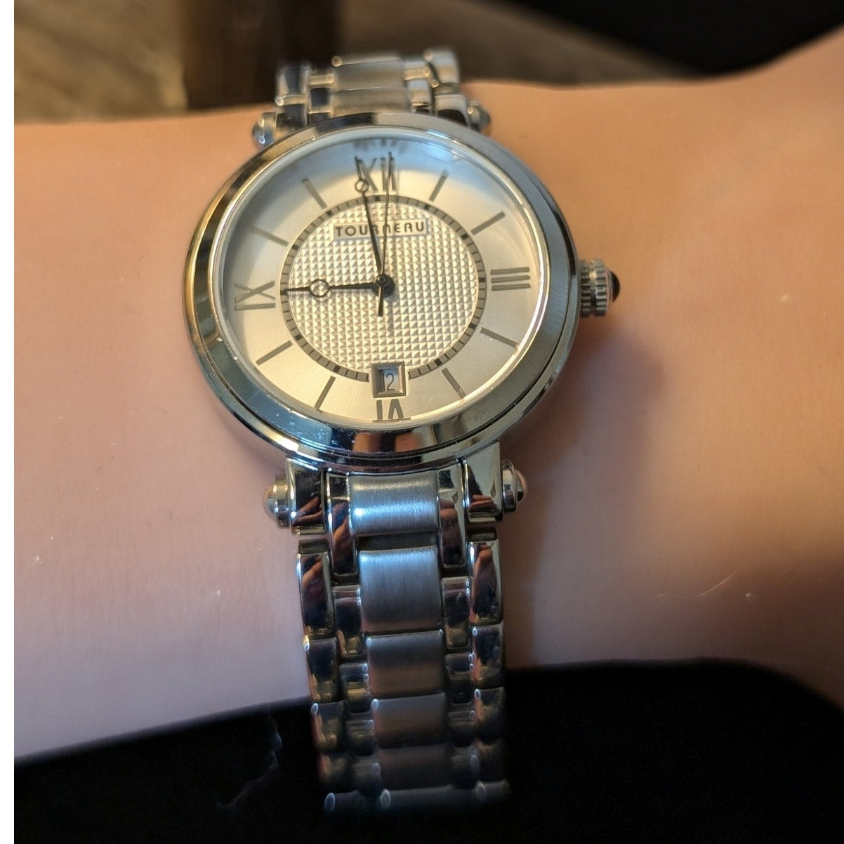 Tourneau Honda Stainless Steel Back Silver Watch NWT