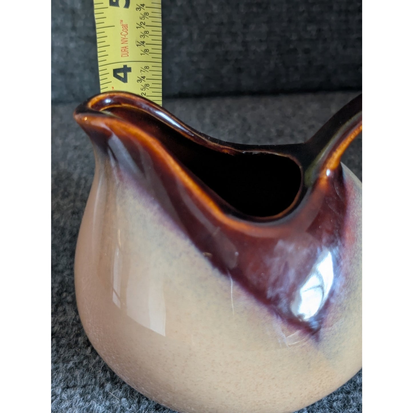 SANGO Nova Brown Earthenware Ceramic Creamer Vintage