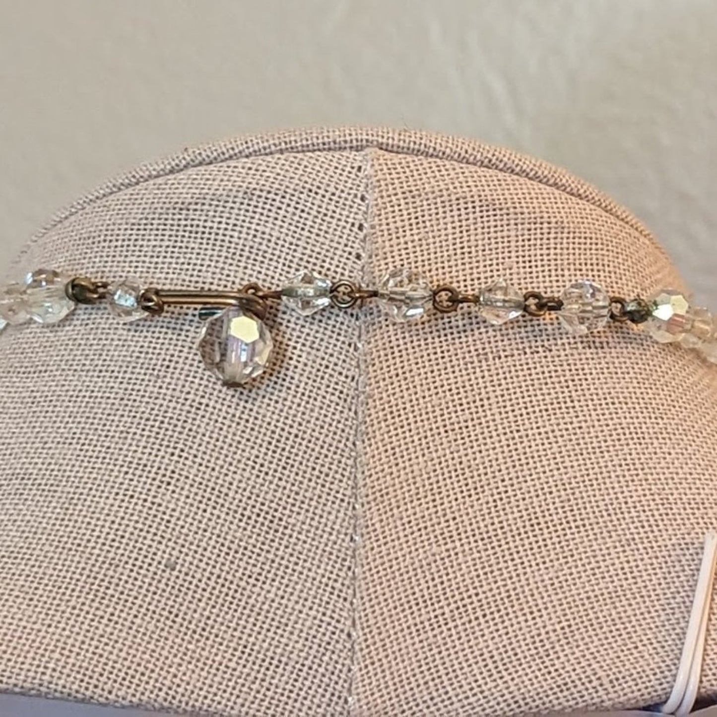 1950s AB Crystal Graduated Beaded Necklace