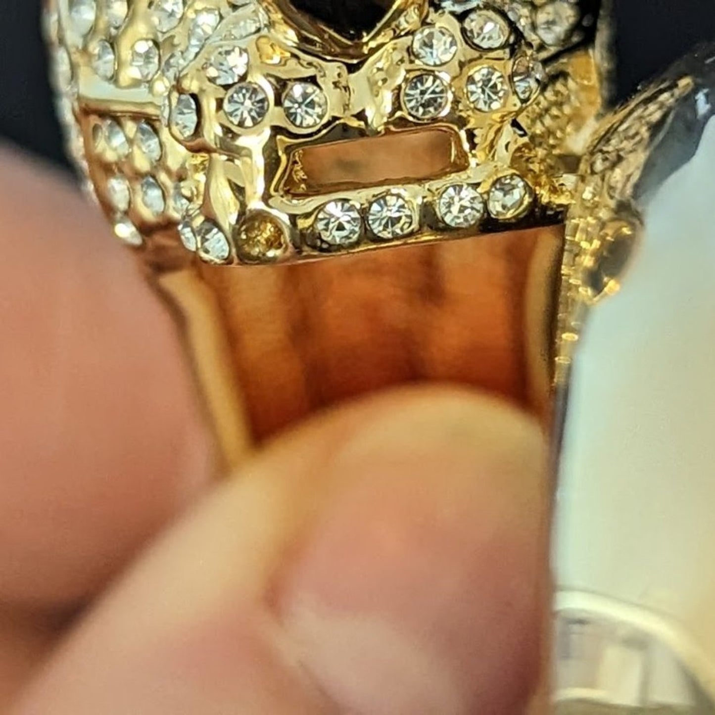 PJM Phoenix Jewelry MFG Leopard Crystal Bangle Bracelet
