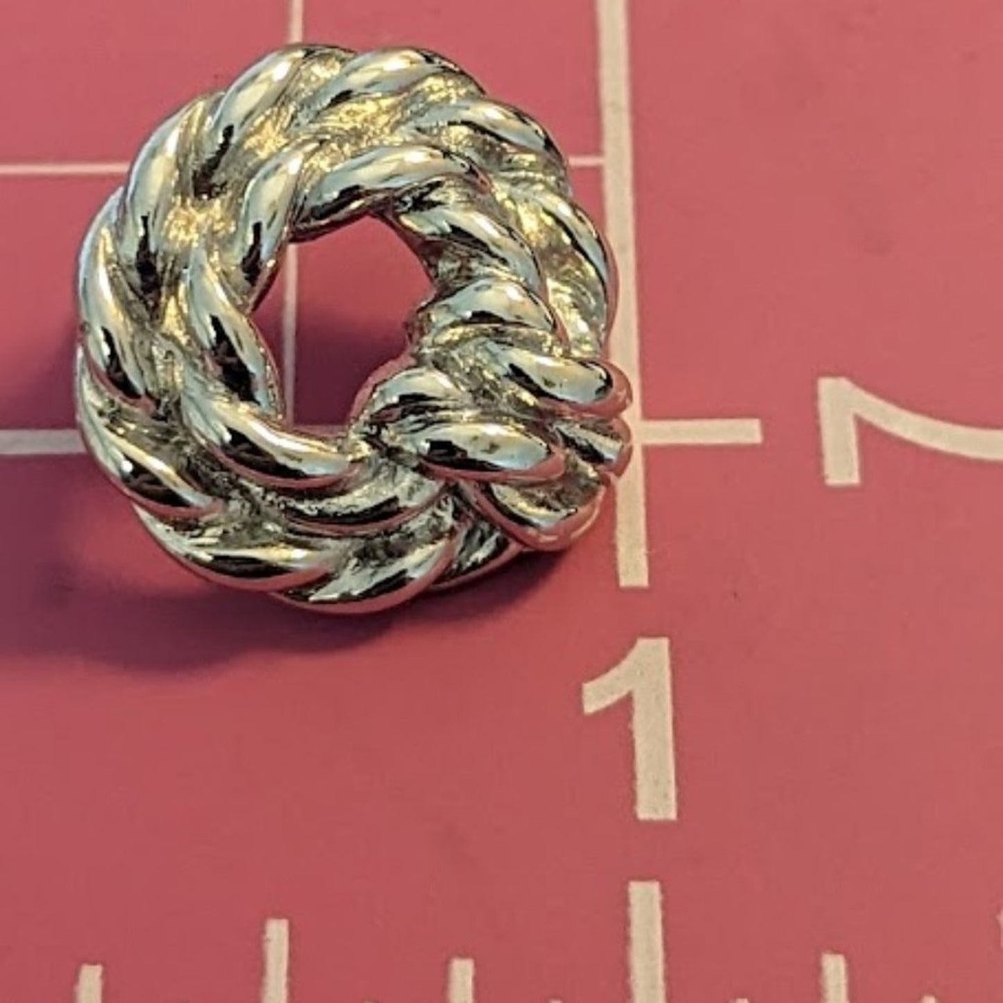 Marked Monet Silver Tone Wreath Design Post Earrings