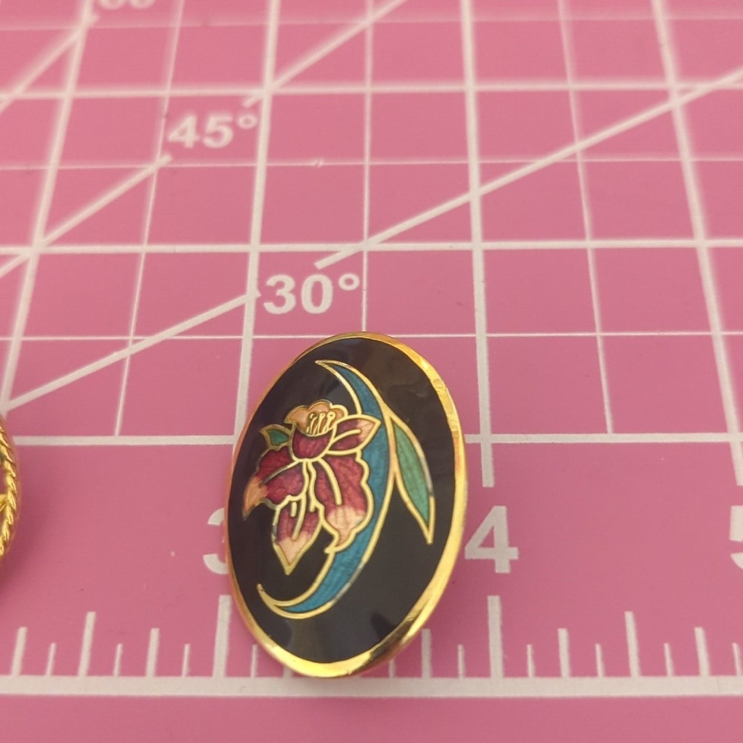 Three Pair Gold Tone Vintage Clip On/Screw Back Earrings