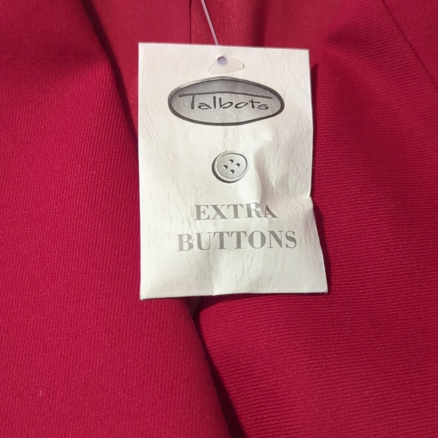 Talbots Red Wool Double Breasted Gold Button Vintage Blazer Women's Plus Sz 12W