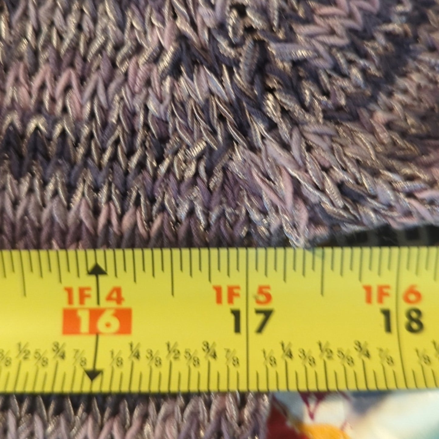 David Brooks Purple Gray Variegated Crew Neck Rolled Hem Sweater Women's Size M
