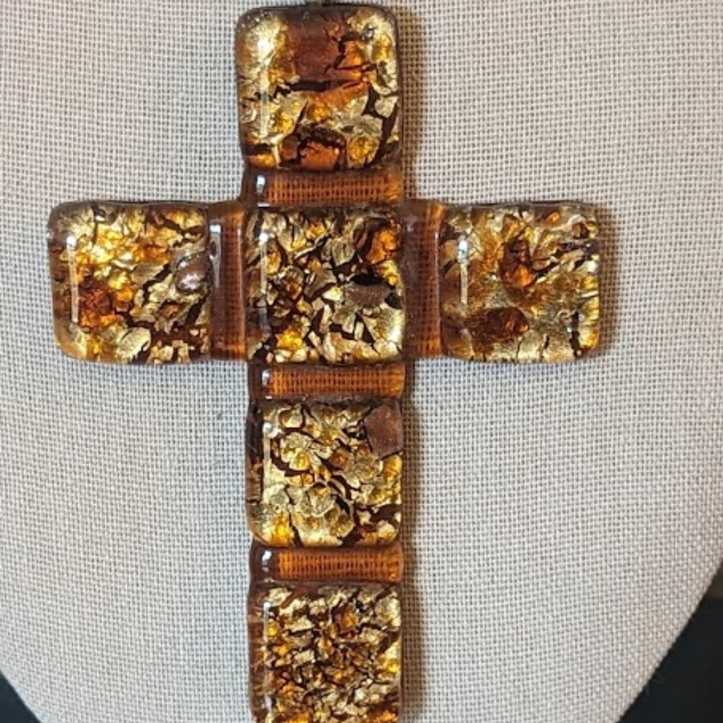 Murano Cross -- Signed Vetro Artistico With Artist's Signature Vetreria Accaeffe