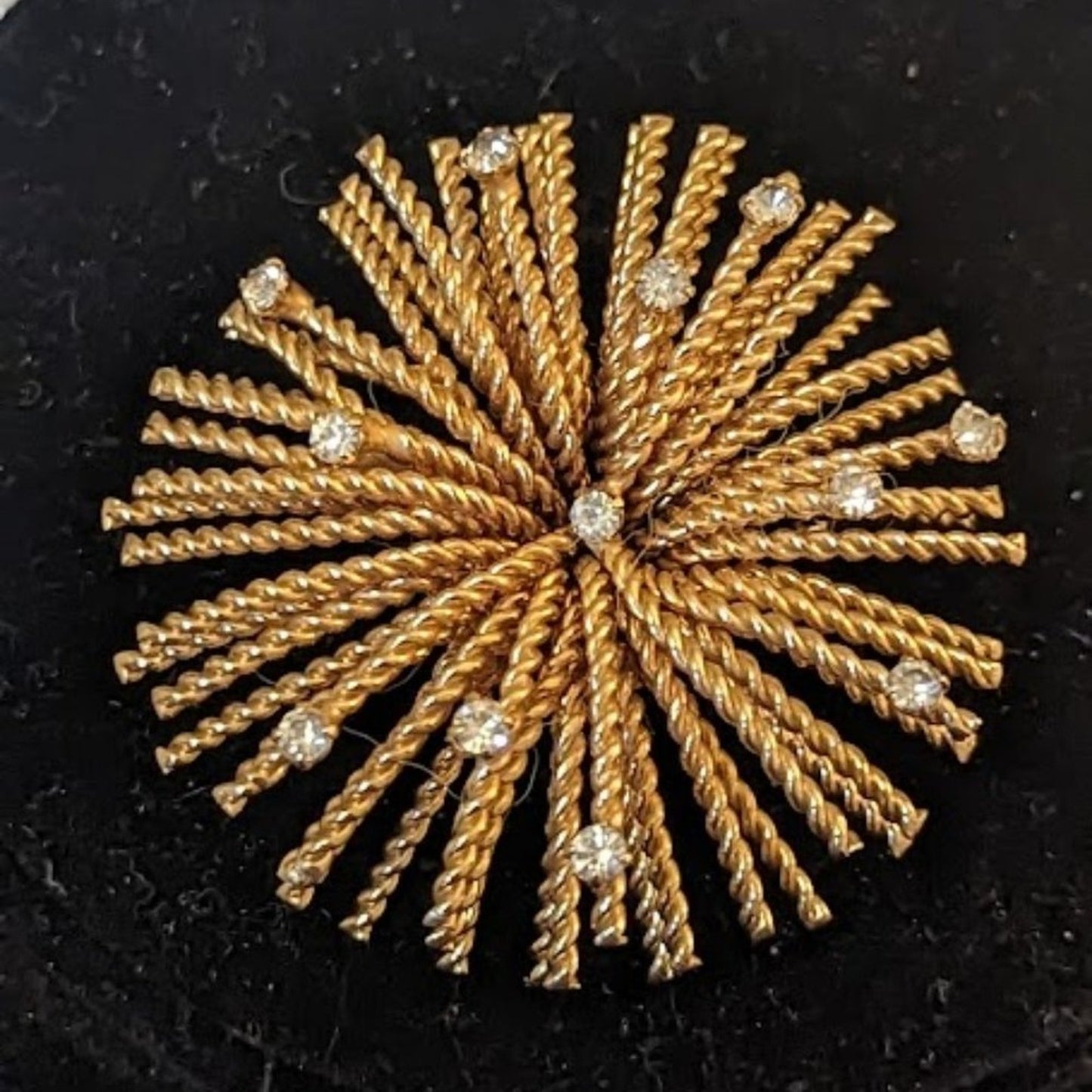 Vintage 1950s Unsigned Bergere Starburst Fireworks Brooch