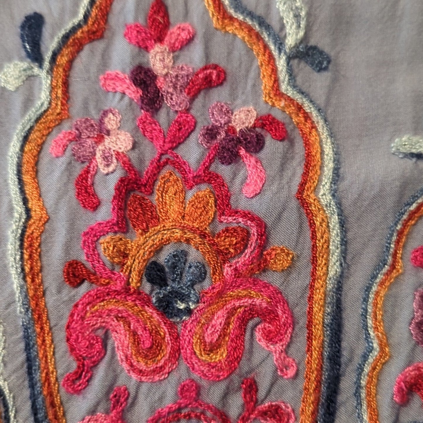 Adeline All Over Embroidered Off the Shoulder Boho Peasant Blouse Women's Size S