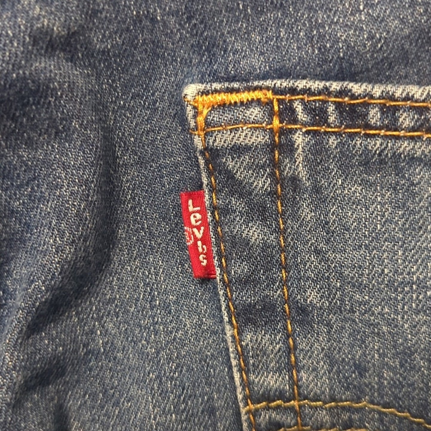 Levi's 505 Regular Straight Fit Medium Stonewash No Stretch Jean Sz 33x30