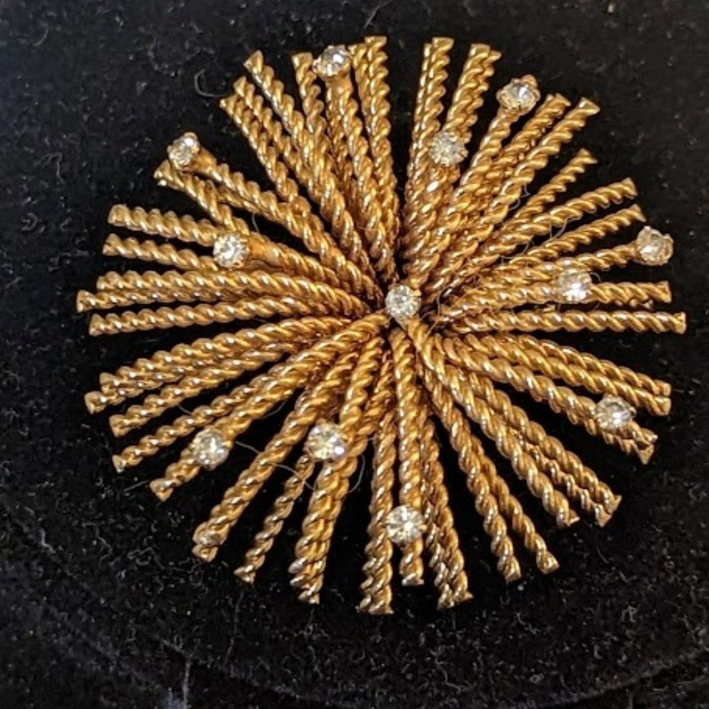 Vintage 1950s Unsigned Bergere Starburst Fireworks Brooch