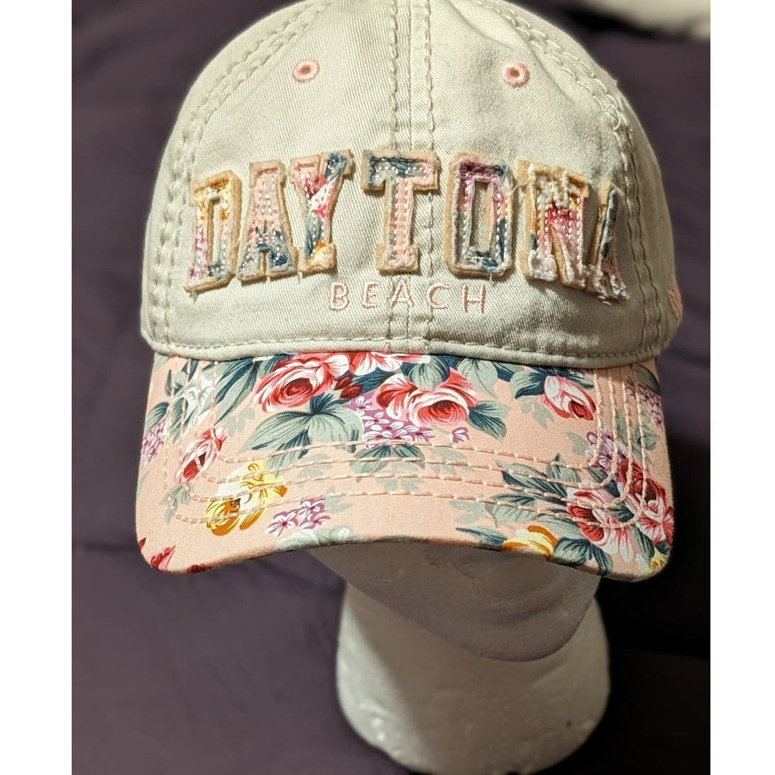Distressed Floral Patch Adjustable Cap