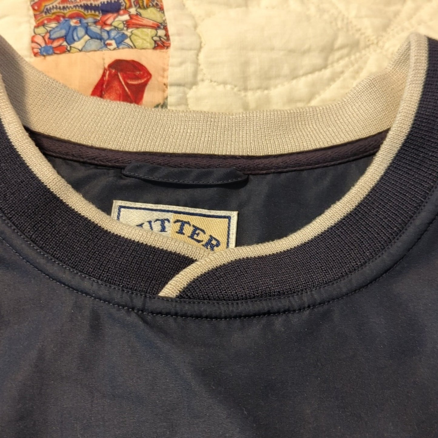Cutter & Buck Navy Golf Performance Pullover V-Neck Windbreaker Men's Size XXL