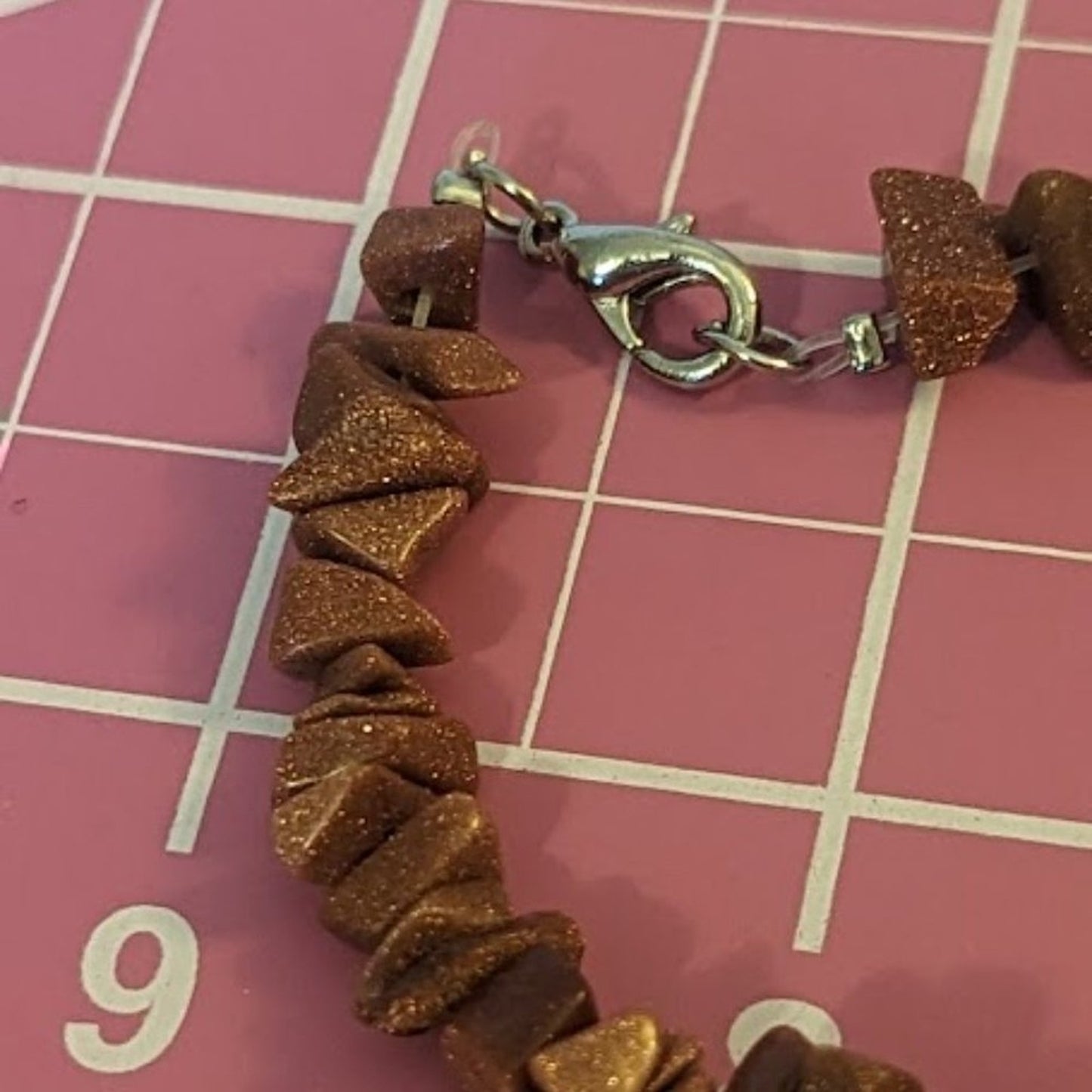 Goldstone Chip Necklace and Earring Set