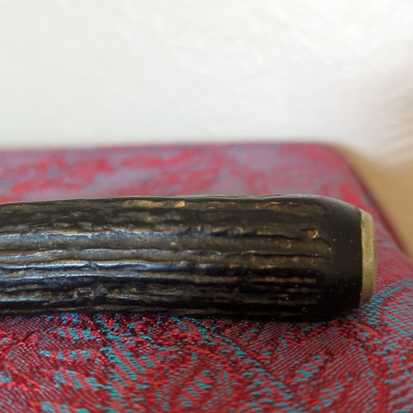 Antique Lee's 13" Stag Antler Handle W/Sterling Honing Rod