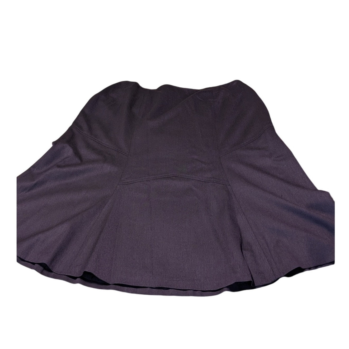 Talbot's Purple Wool Stretch Fully Lined Panel Flare Skirt Women's Plus Size 12W