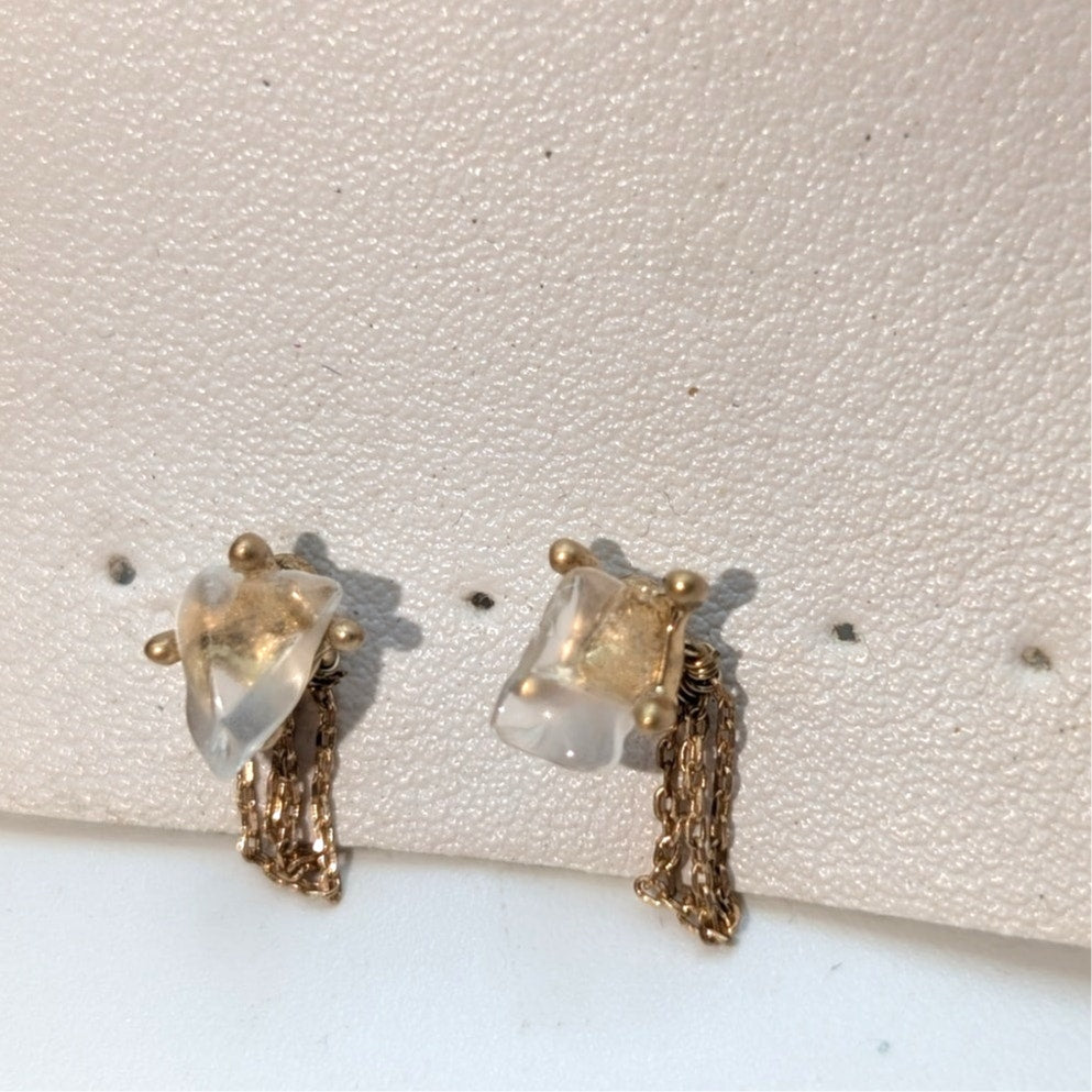 Lot of Seven Pair of Gold Tone Earrings Two Pair New With Tags