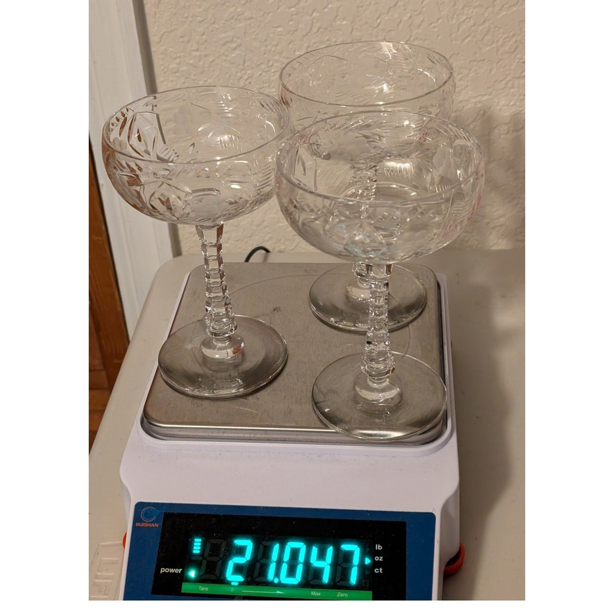 Vintage Libbey Rock Sharpe Villars Pattern Champagne Coupe Glass Set of 6