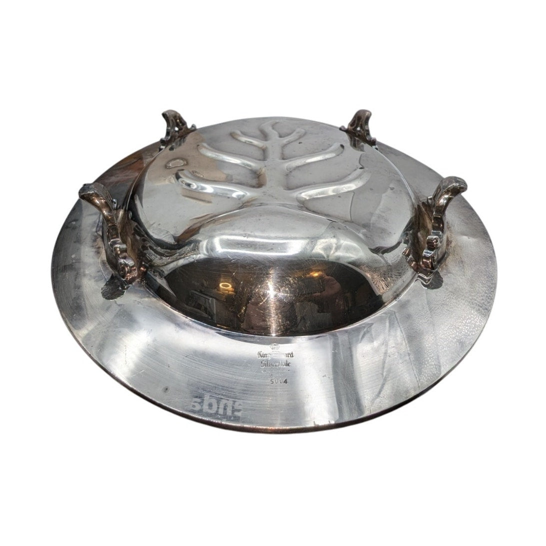 Vintage/Antique King Richard Silver Plate Large Heavy Footed Meat Platter