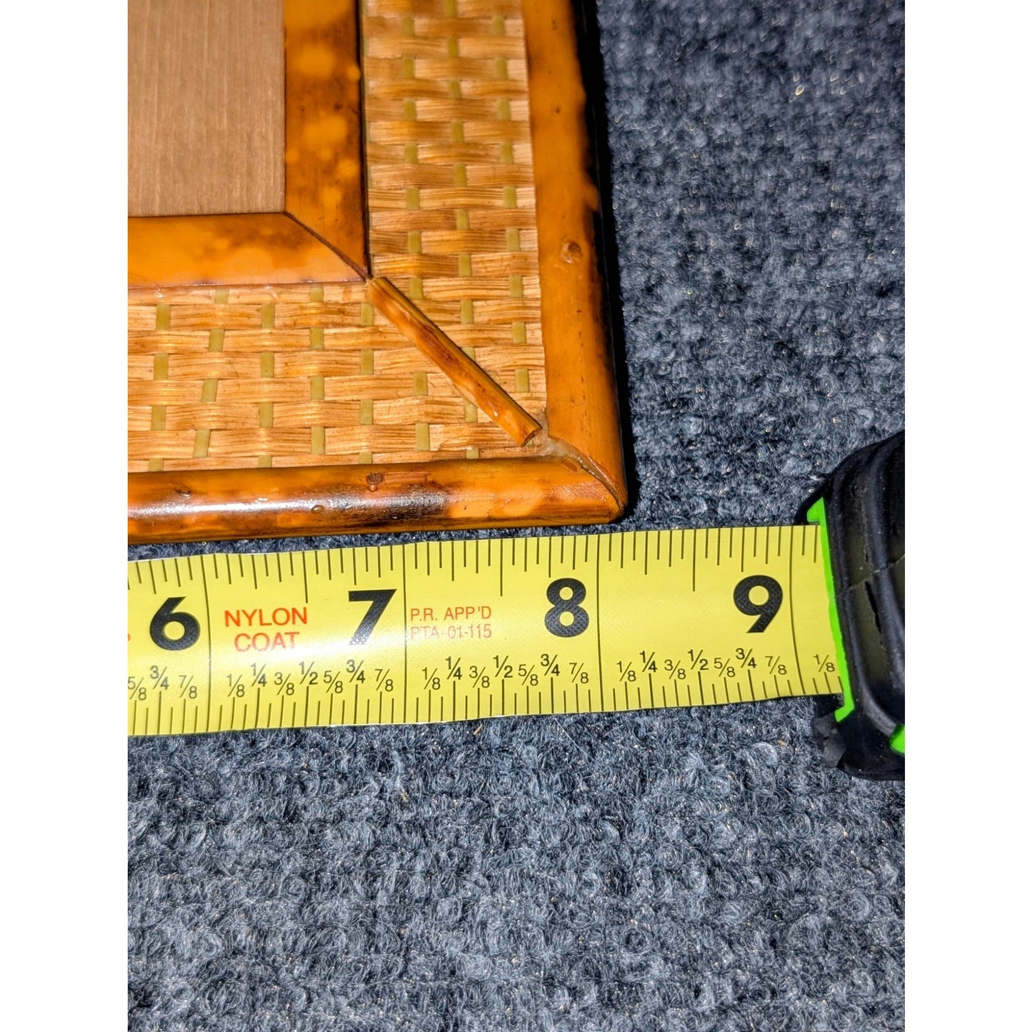 Vintage 60s Mid-Century Italian Wicker Rattan Bamboo Photo Frame