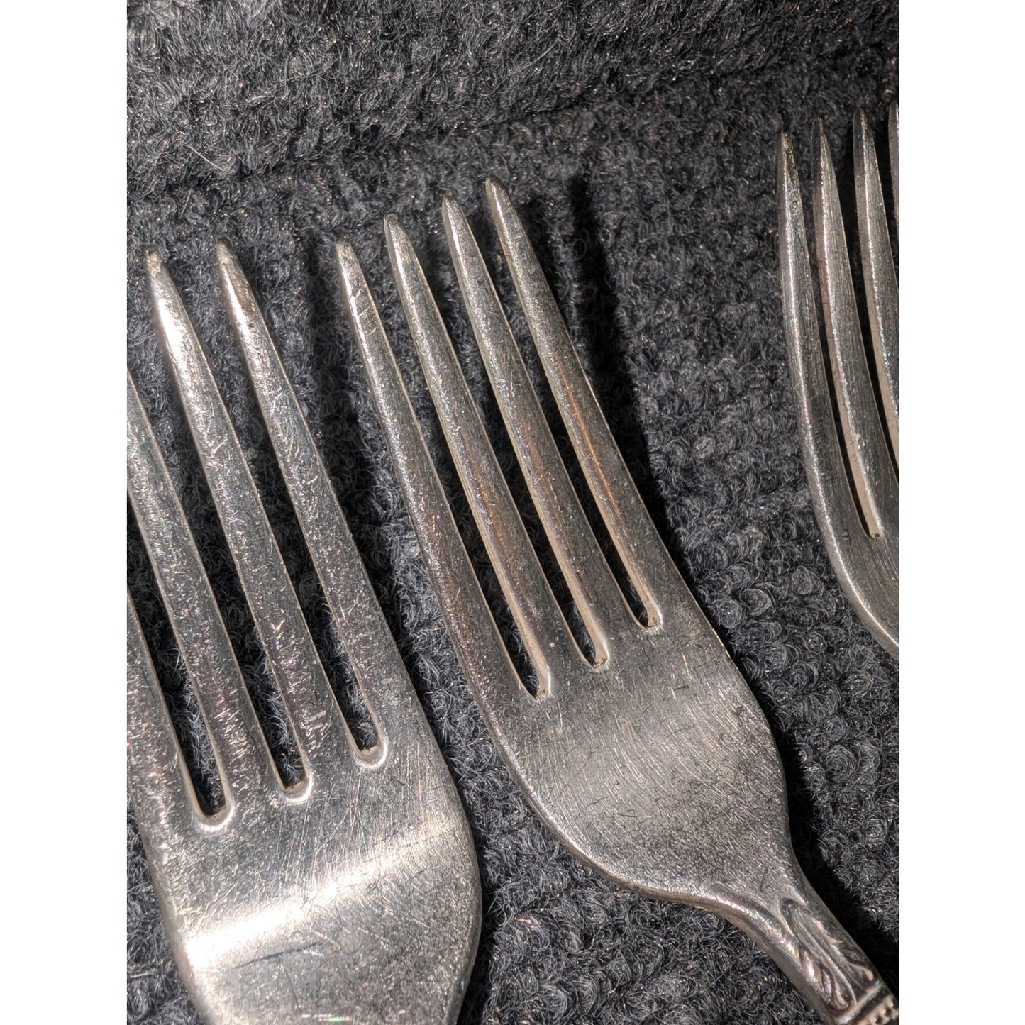 Vintage Holmes & Edwards Danish Princess Pattern Inlaid IS Set of 4 Forks