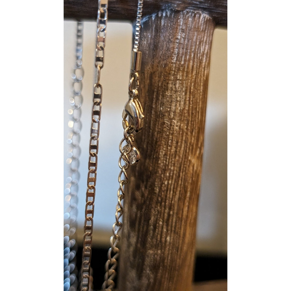 Lot of Five Silver Tone Delicate Ankle Bracelets