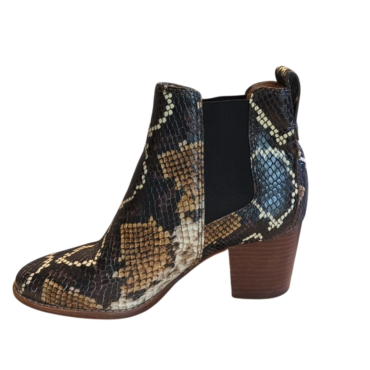 Madewell Style AA184 The Regan Boot in Snake Embossed Leather Women's Size 5.5
