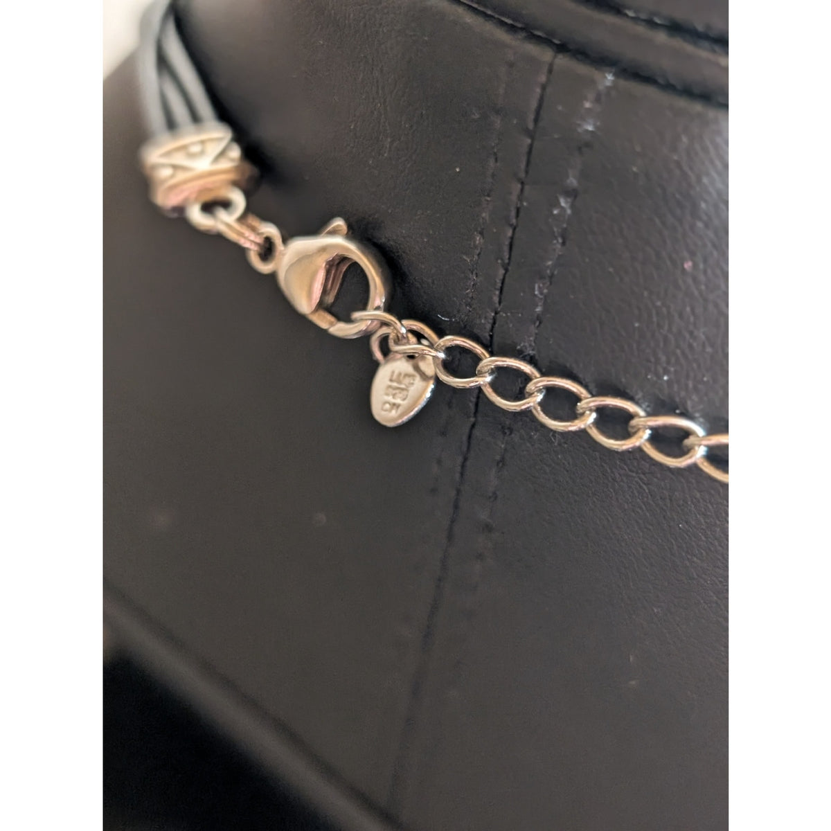 925 Sterling Three Strand Floating Genuine Freshwater Pearl Corded Necklace