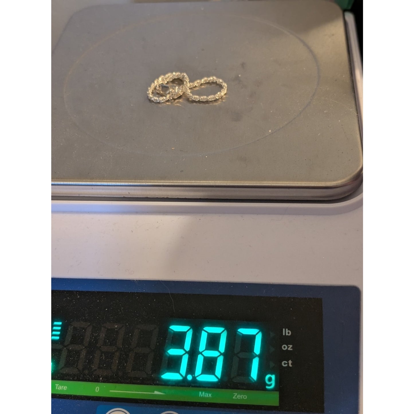 925 Italy Sterling Silver Rope Chain Bracelet
