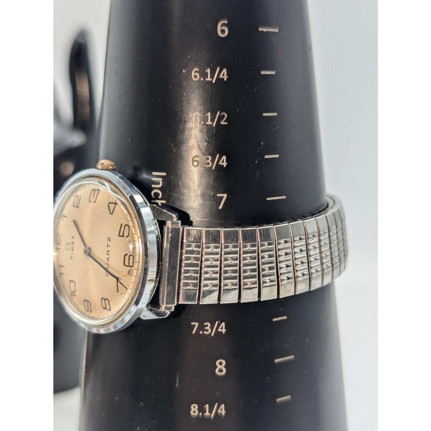 Vtg 1980 Timex Q Stainless Steel H Cell 57119 England  05580 Signed Quartz Watch