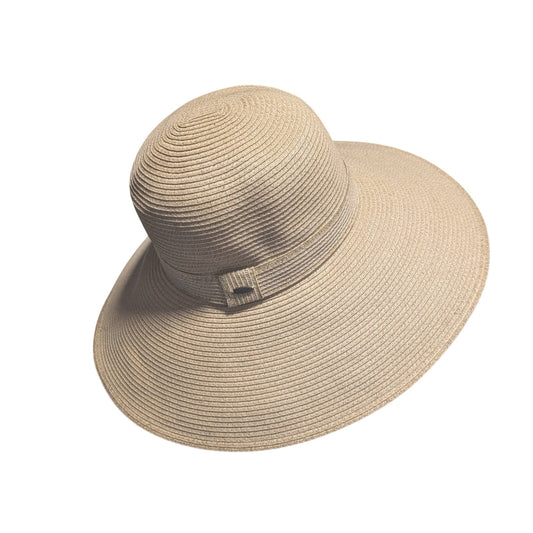 Scala Collezione Tan Packable Sun Beach Paper Straw Hat NWOT One Size
