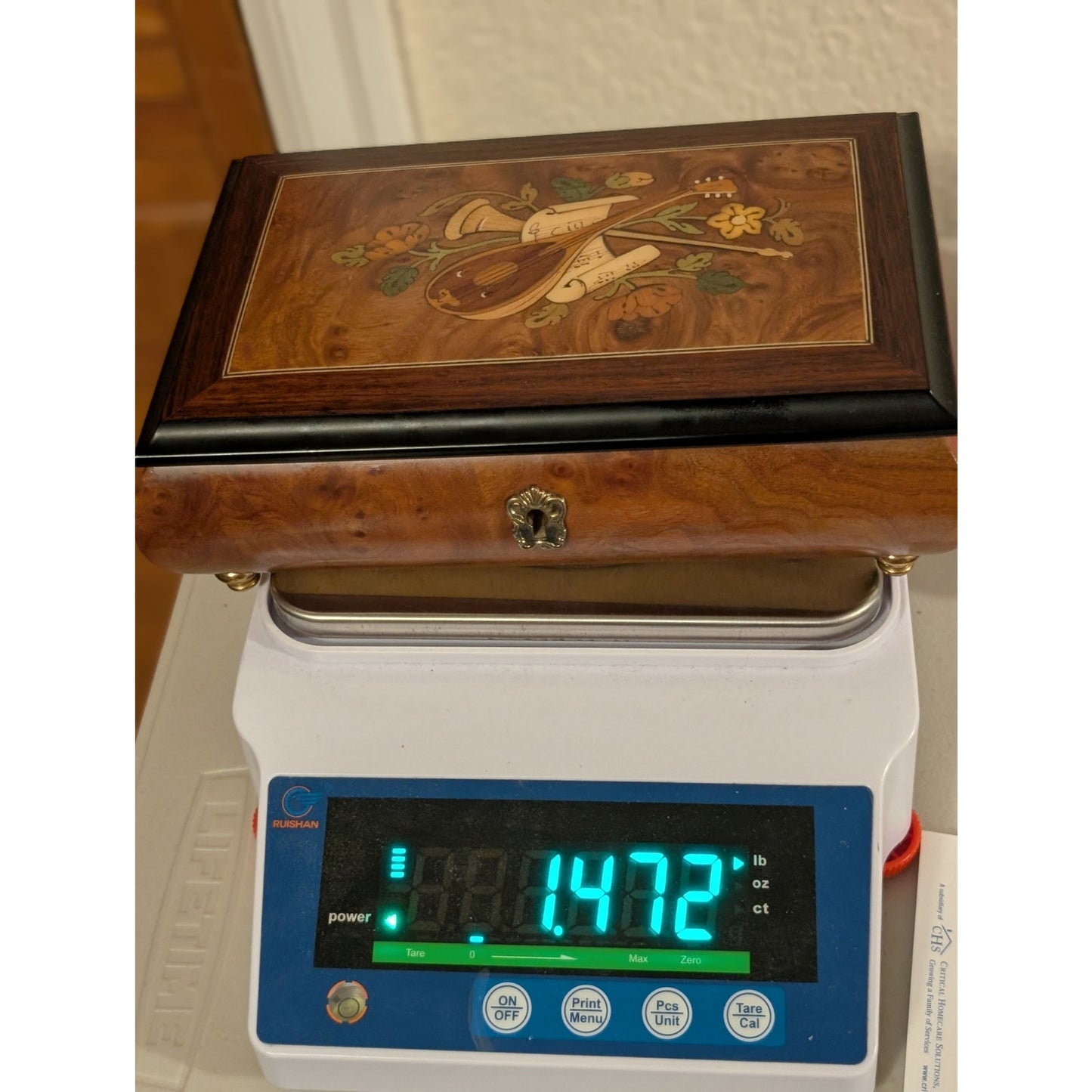 Vtg Reuge Swiss Movement Inlaid Musical Jewelry Box Made in Sorrento Italy