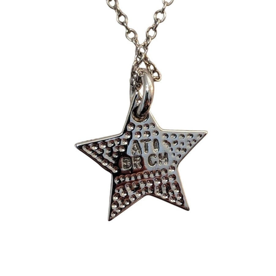 Reach for the Stars Pendant Silver Tone Necklace