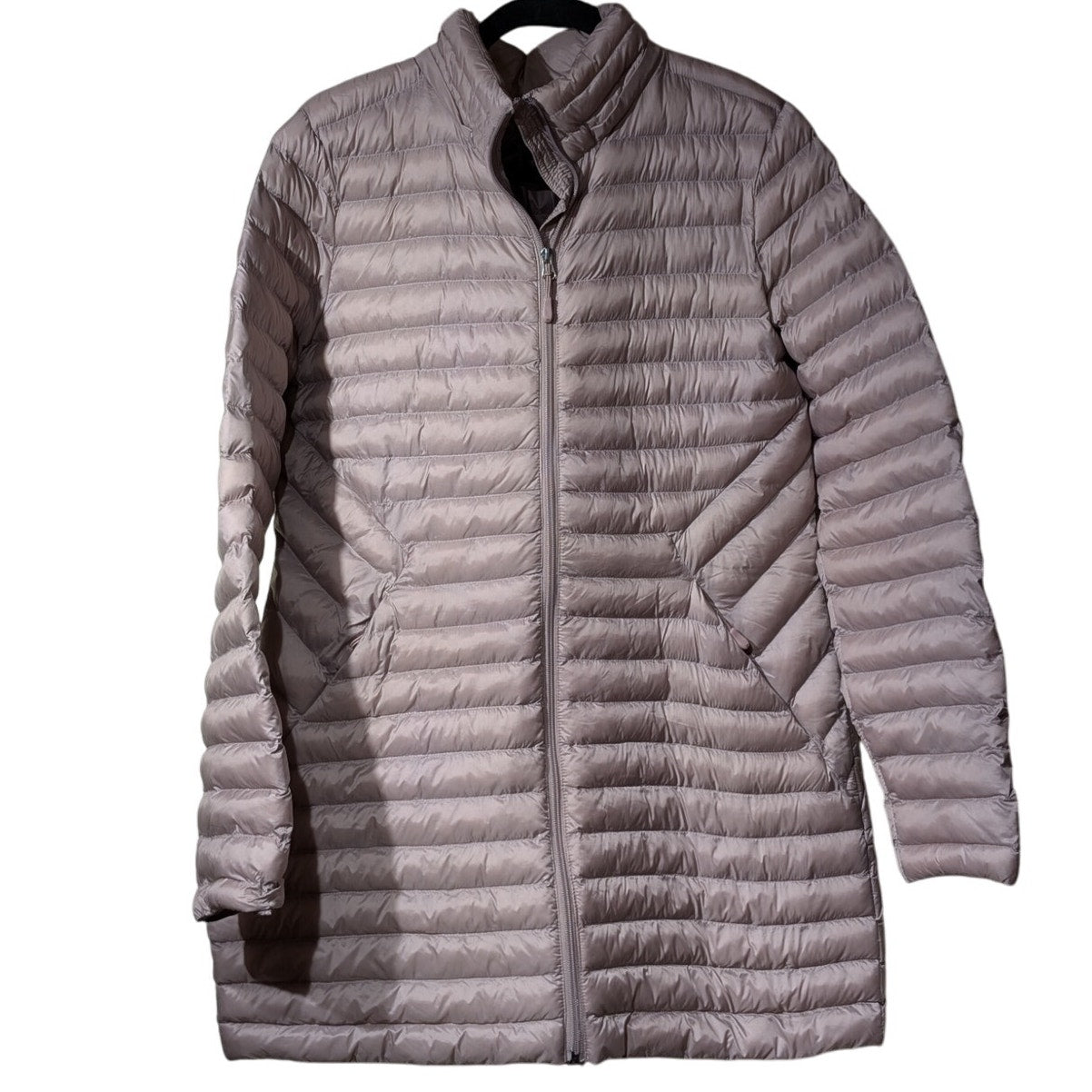 32 Degrees Heat Light Mauve Ultra Light Packable Puffer 3/4 Jacket Womens Sz M