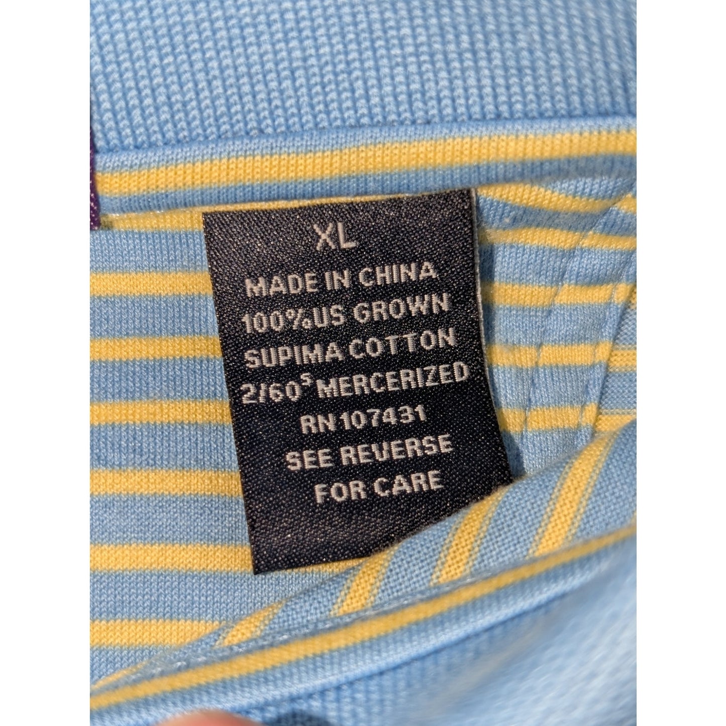 Signature Gold Members Collection Supima Cotton Aspen Glen Mens Golf Shirt XL