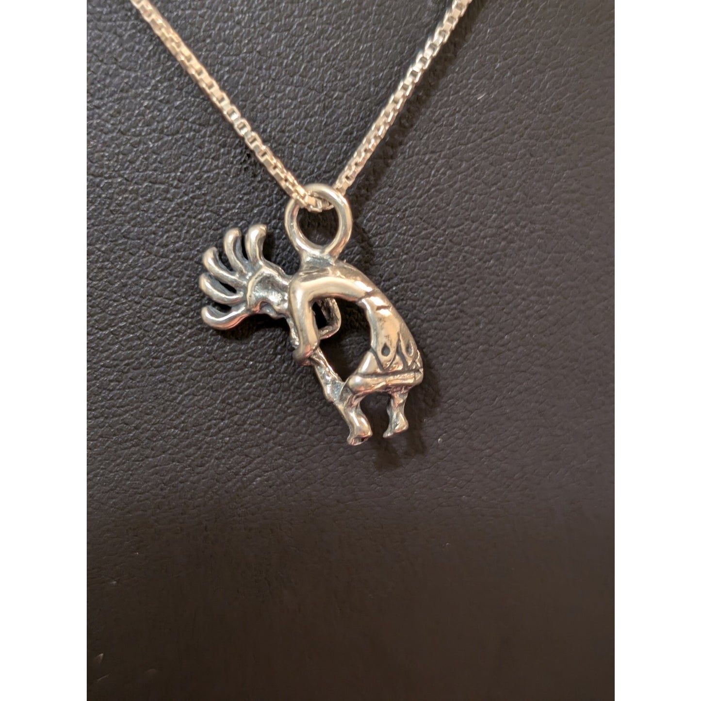 Navajo Kokopelli Sterling 18" Necklace & Earring Set