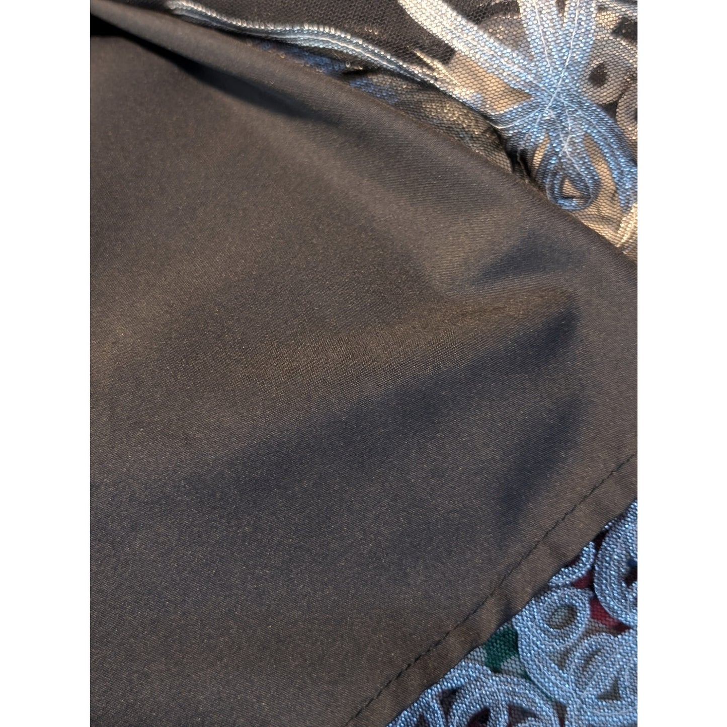 Peter Nygard Black White Soutache Overlay 36" Long Maxi Skirt Women's Sz 14