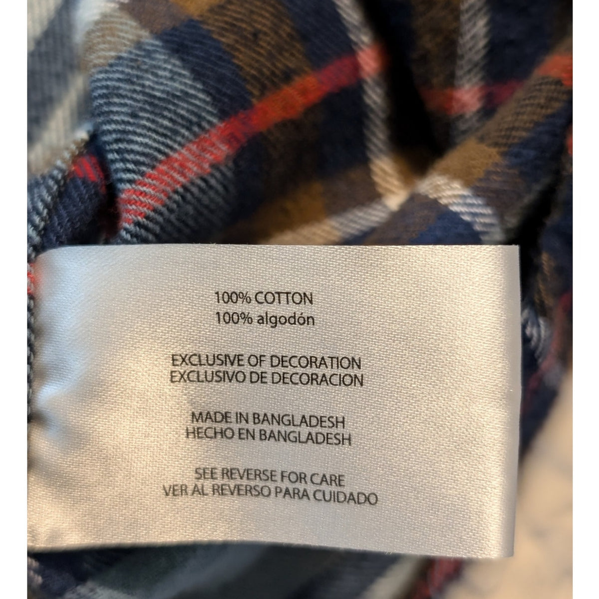Eddie Bauer Blue Brown Plaid Cotton Flannel Button Up Shirt Men's Sz XL