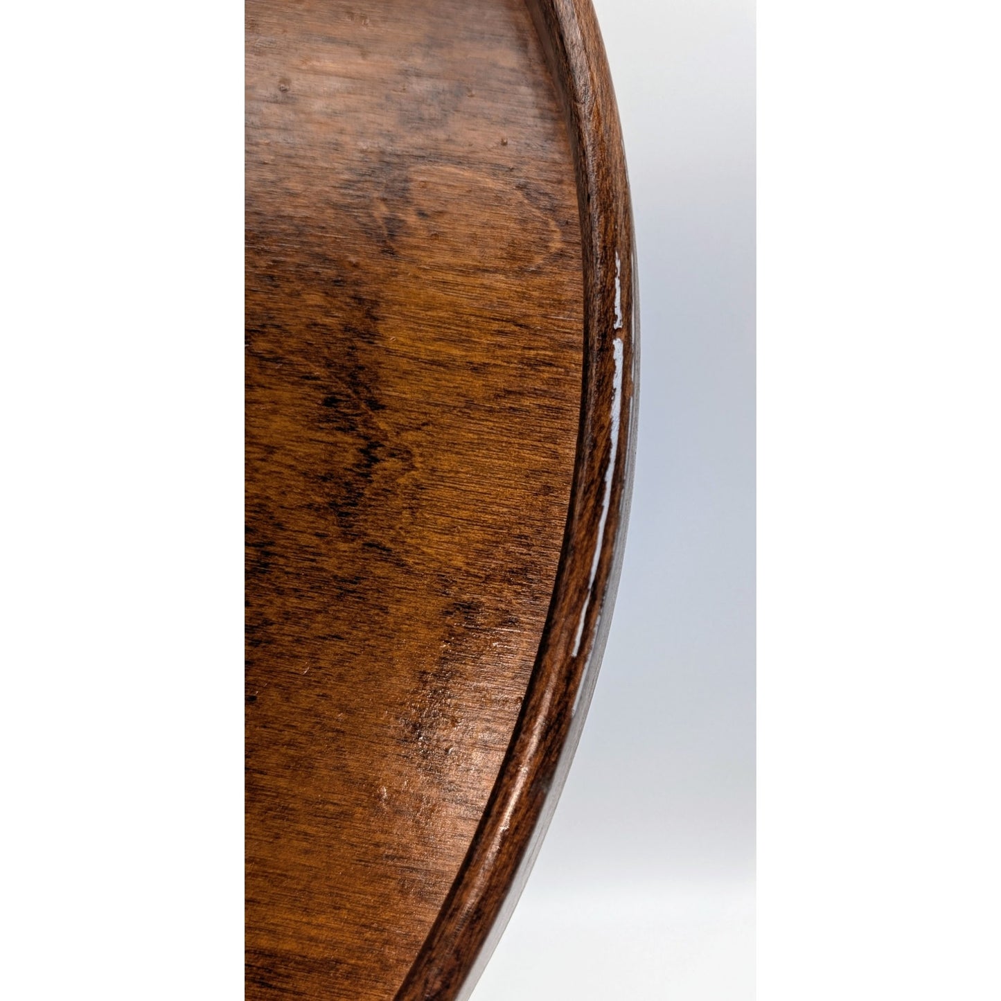 Vintage Carved Rooster Serving or Hanging 14.5" Round Tray W/ Sides