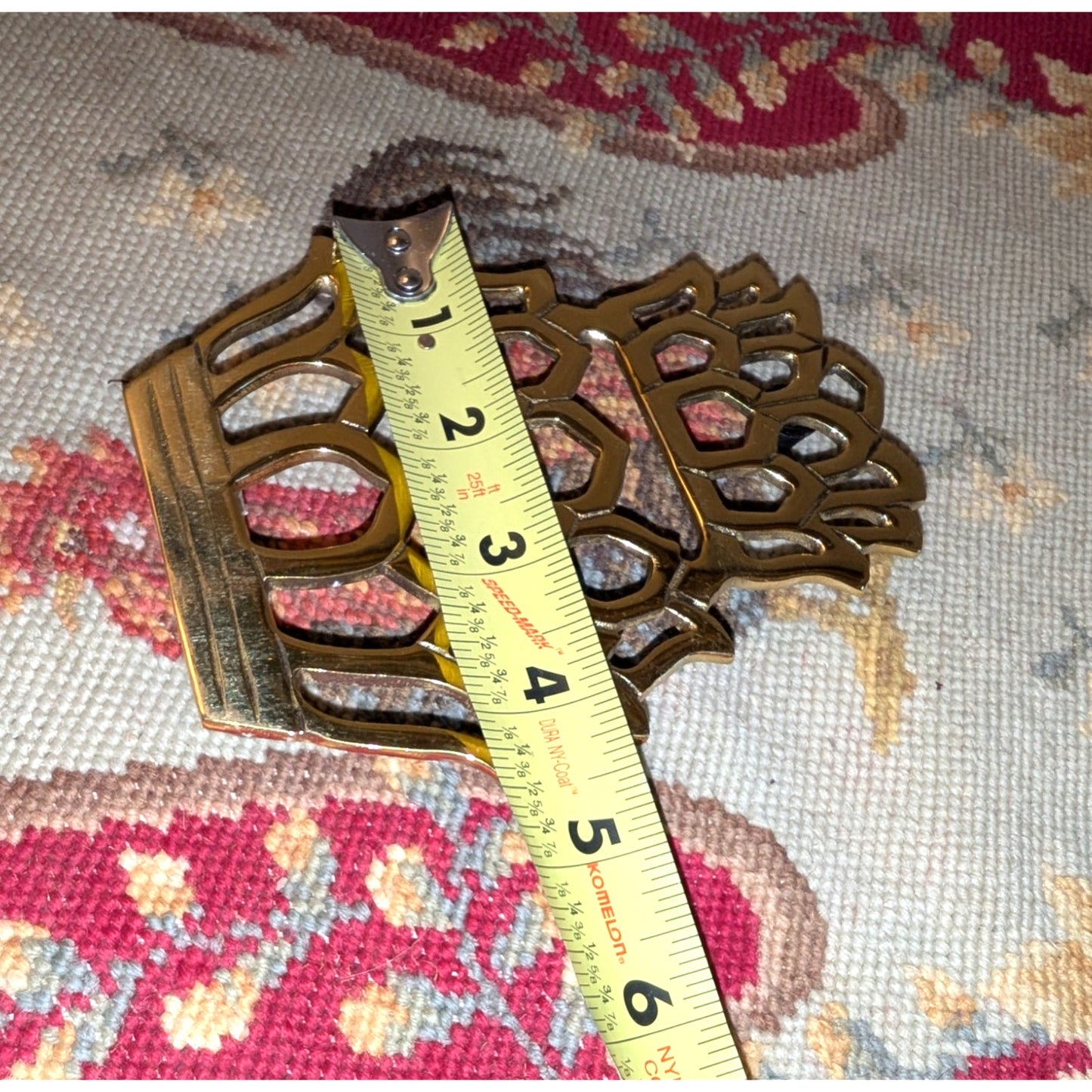 Polished Brass Pineapple Trivet Table Protector Wall Decor