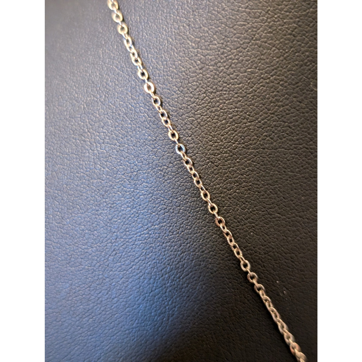Vintage Silver Tone CZ Solitaire 18" Necklace