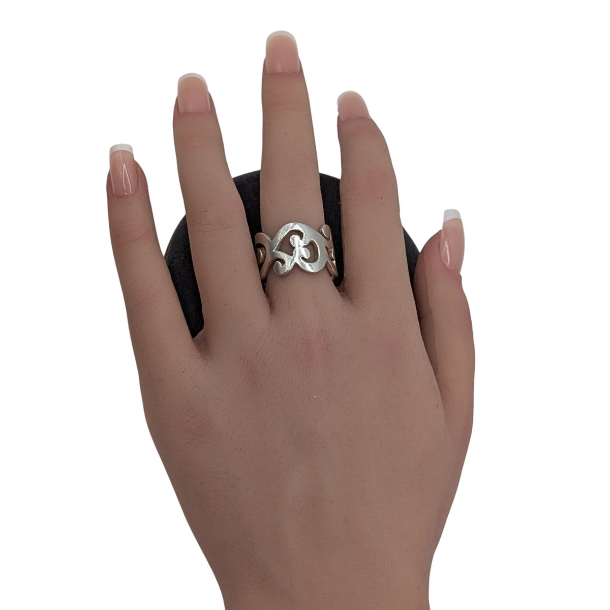 Retired SILPADA 925 Sterling Silver Wide Band Scroll Ring Size 7.5