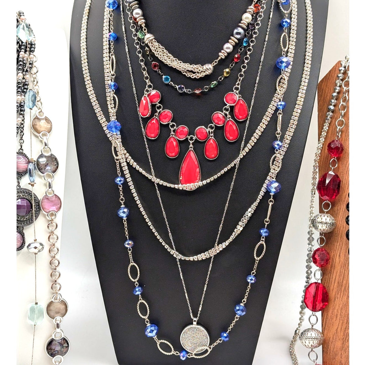 Reseller's Delight 56 Pcs of Silver Tone Vintage to Modern Costume Jewelry
