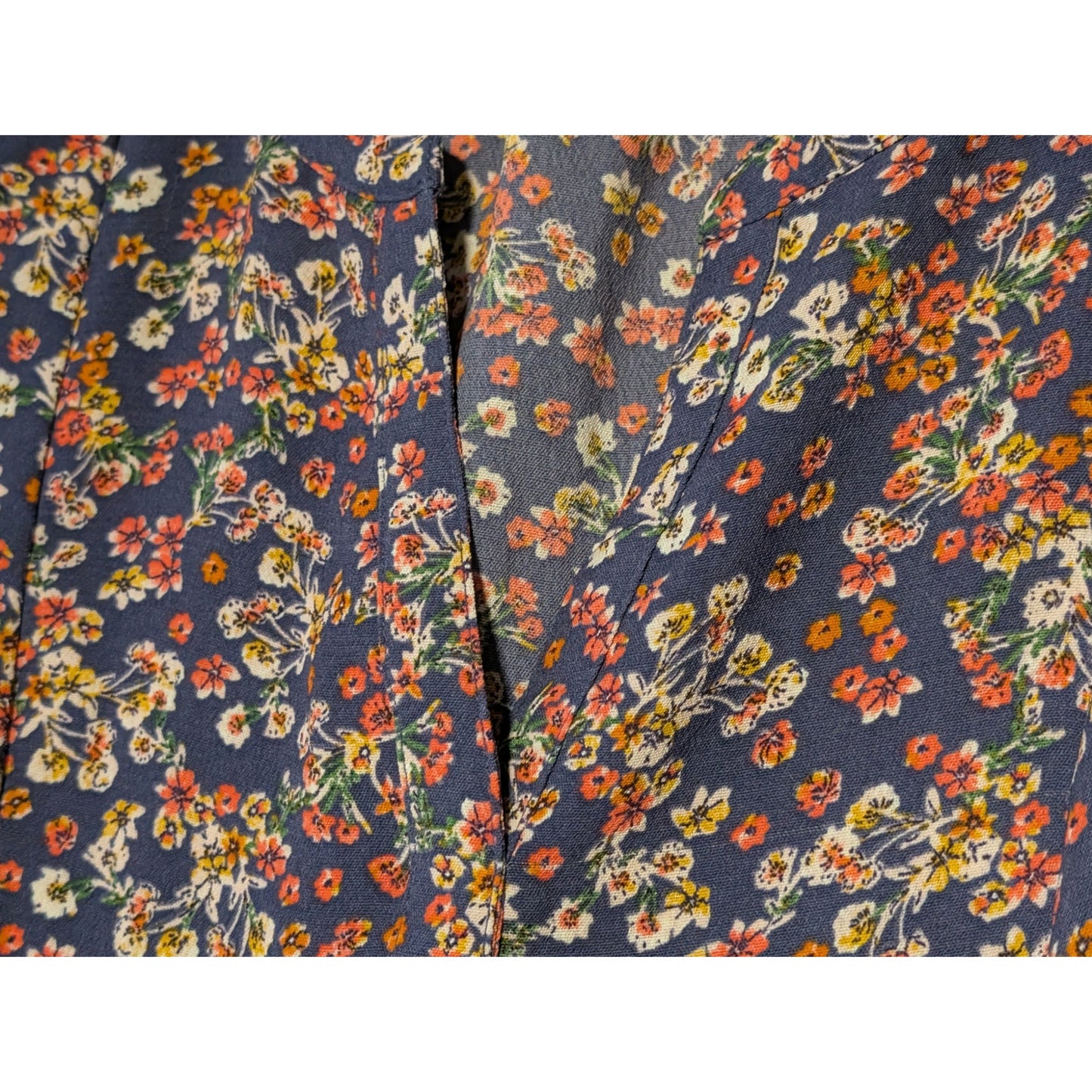 Time and Tru Long Sleeve Floral Knee Length Two Tiered Women's Dress Sz M 8-10