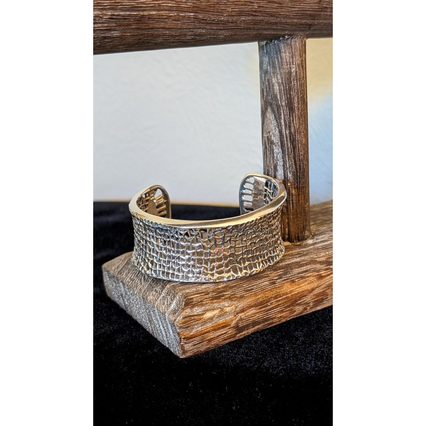 SILPADA Retired Sterling Silver Woven Mesh Wide Band Cuff Bracelet