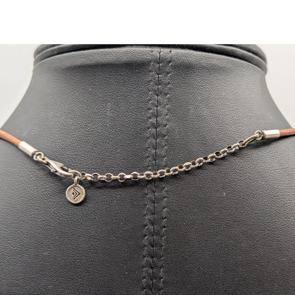 Retired SILPADA 925 Sterling Dangling Pearls on Leather Cord 17"-19" Necklace