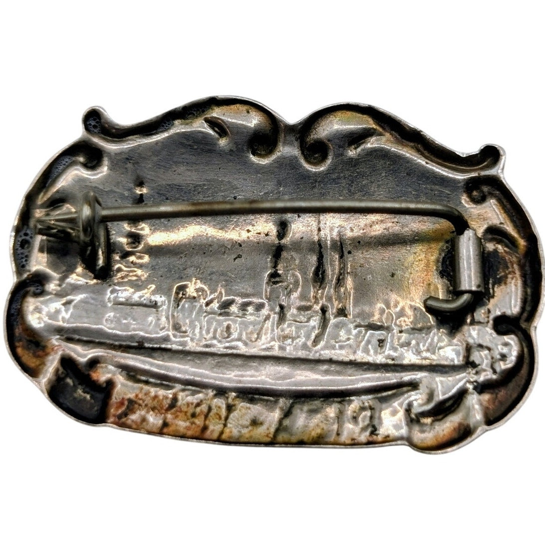 Antique Riga Latvia Silver Tone Pin