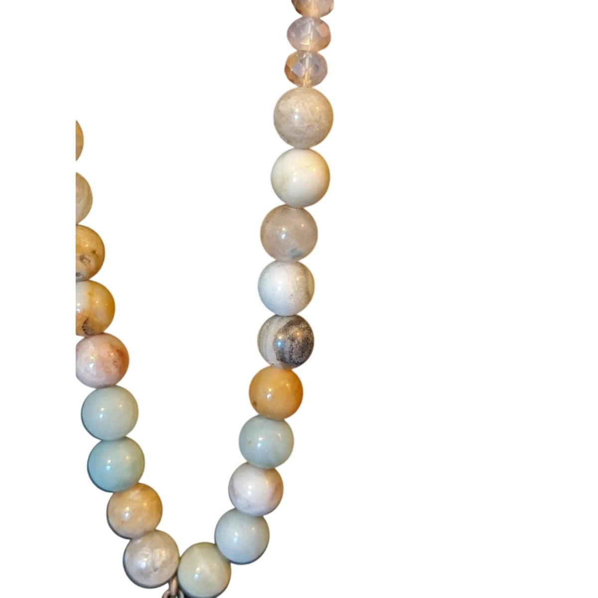 Boho Genuine Stone Bead/Pendant Crystal Long 35" Necklace
