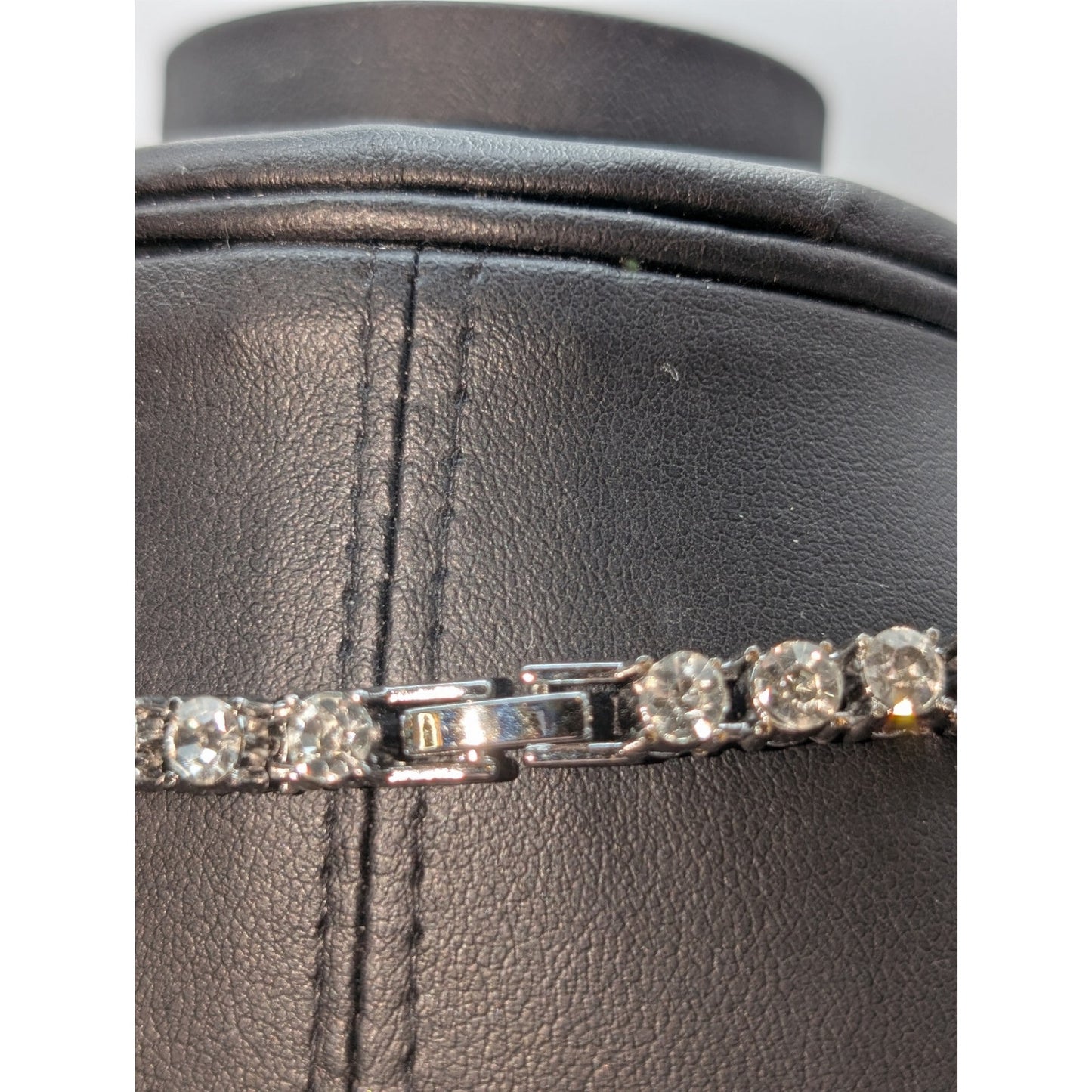 Hip Hop Black Panther CZ Wolf Tooth Silver Tone Fold Over Clasp 19.5" Necklace