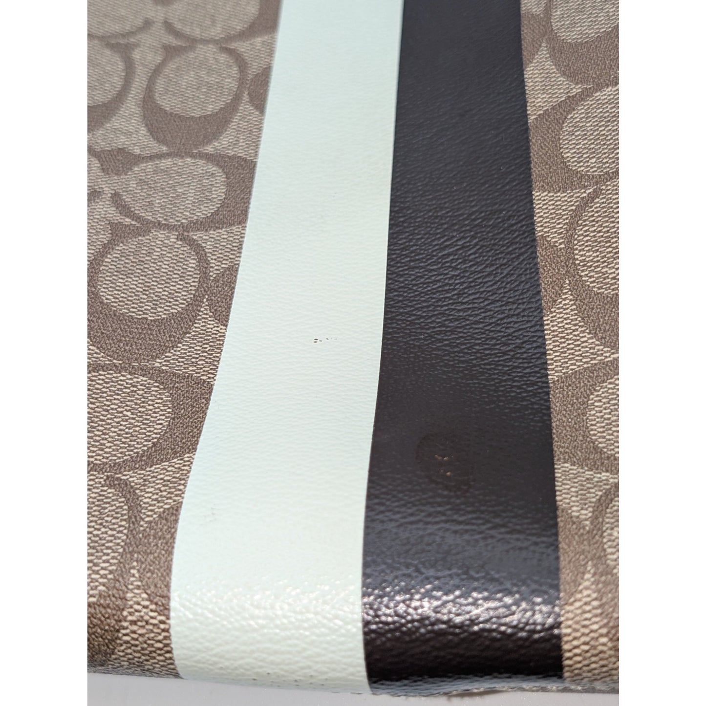 Coach F14476 Signature Stripe Chelsea Coated Canvas Leather Hobo Shoulder Bag